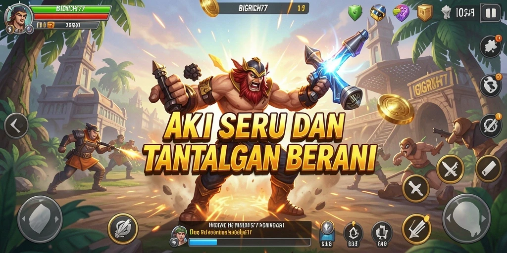 Screenshot gameplay yang menegangkan di BIGRICH77.