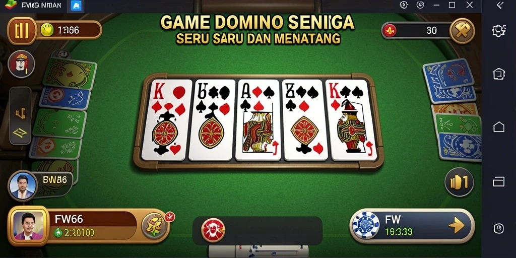 Tampilan gameplay FW66 yang seru dalam permainan Domino.
