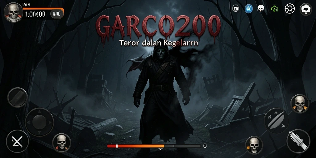 Tangkapan layar gameplay HORROR di GARCO200 menciptakan suasana mencekam.