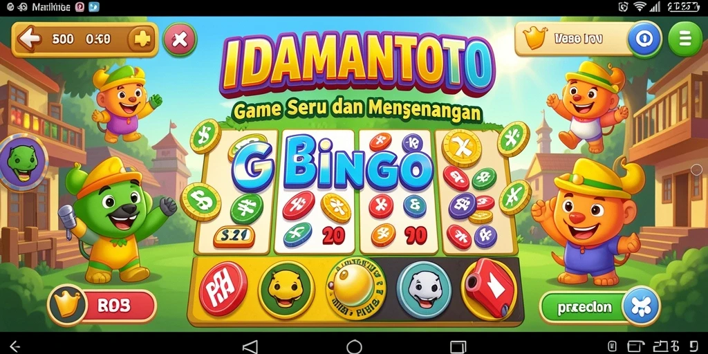 Tampilan gameplay seru di IDAMANTOTO dengan Bingo yang menggembirakan.
