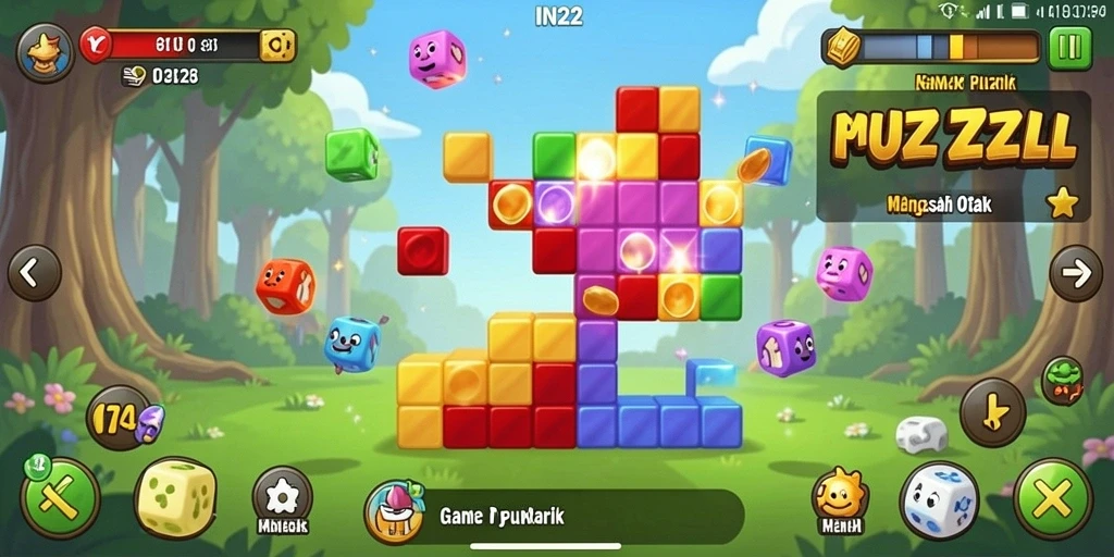 Screenshot gameplay IN22 menampilkan aksi seru dalam menyelesaikan teka-teki Puzzle.