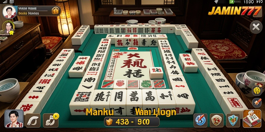 Screenshot JAMIN777 menampilkan gameplay Mahjong yang menarik dan menantang.