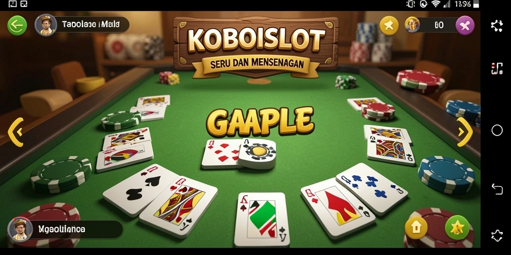 Tampilan utama gameplay Gaple di KOBOISLOT.
