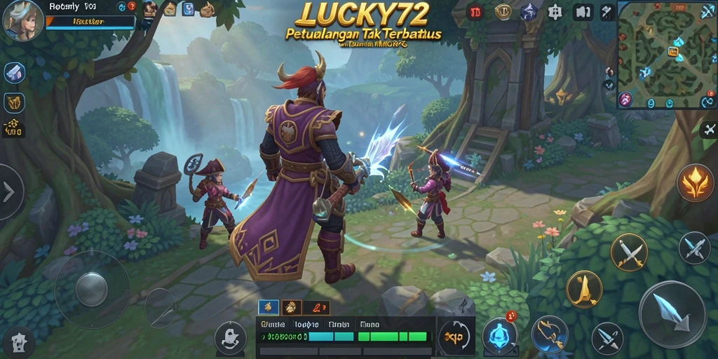 Screenshot utama LUCKY72 menampilkan petualangan mendebarkan dalam dunia MMORPG.