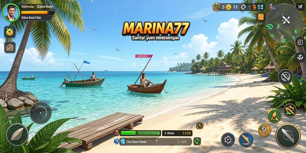 Tampilan gameplay yang ceria dan menghibur dari MARINA77