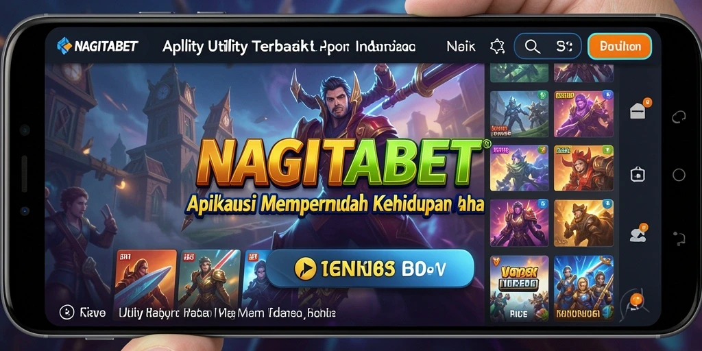 Screenshot NAGITABET yang menunjukkan tampilan antarmuka pengguna yang sederhana.
