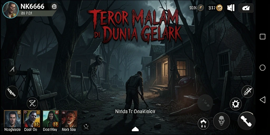 Screenshot NK666 menampilkan gameplay yang mencekam dan suasana gelap.
