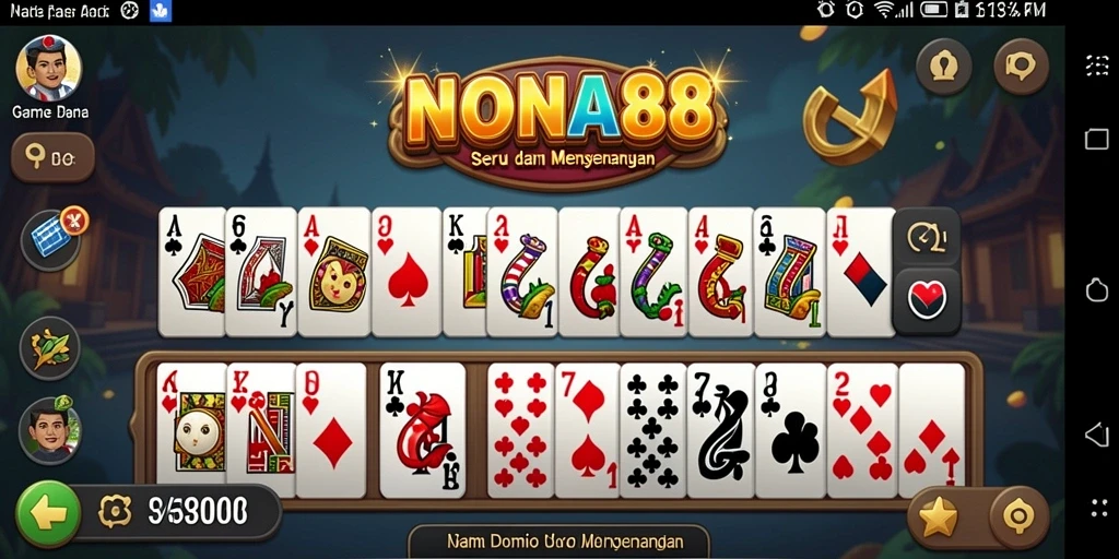 Tampilan seru gameplay Domino di NONA88.